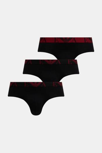 Slipy Emporio Armani Underwear 3-pak čierna farba, EM000258 AF10778