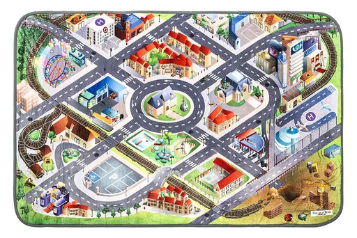 Vopi Detský koberec Ultra Soft Letisko, 130 x 180 cm