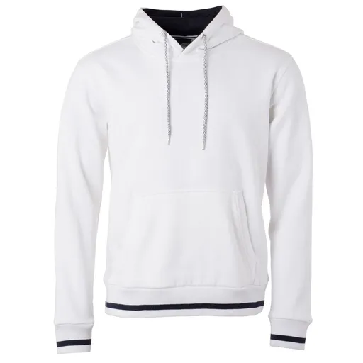 James & Nicholson (Daiber) Pánska mikina s kapucňou Club JN778 - Biela / tmavomodrá | 3XL