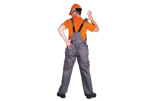 DESMAN nohavice lacl šedá/oranžová 64