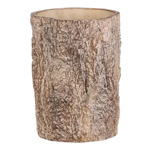 Kvetináč imitácia drevenej kôry, 16 x 16 x 21 cm,betón, 16 cm