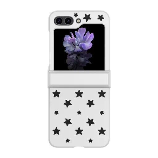 STARRY Plastový kryt pre Samsung Galaxy Z Flip5 5G biely