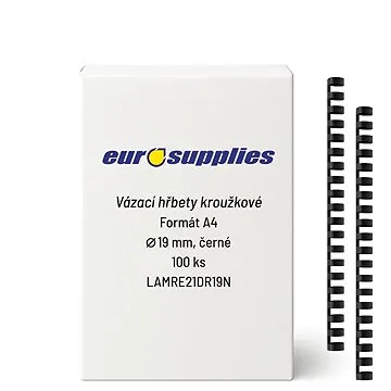 EUROSUPPLIES A4 19 mm čierny (LAMRE21DR19N)