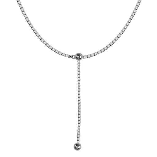 Strieborný 925 náhrdelník, navliekací - husto spájané hranaté očká, lesklé guličky