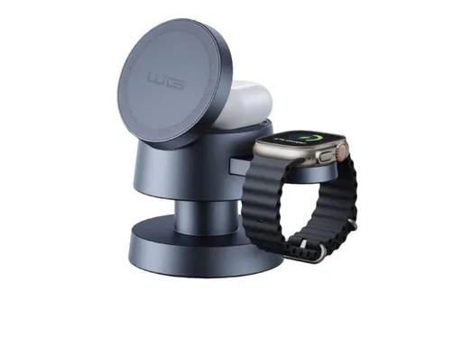 WG - Bezdrôtová nabíjačka 4v1 Mush8oom, lampička, šedá