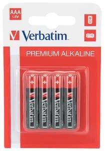 VERBATIM Alkalické batérie AAA, 4 PACK, LR3