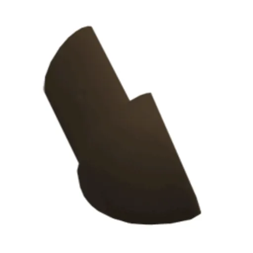 Roh k lište Profil-EU tmavo hnedá, PVC, výška hrany 8 mm, LROH8H