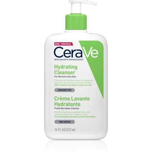 CeraVe Cleansers Hydrating Cleanser čistiaca emulzia s hydratačným účinkom 473 ml