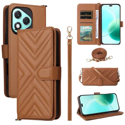 PRESTIGE Peňaženkové puzdro pre Honor 400 Lite 5G hnedé