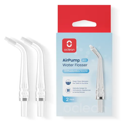 OCLEAN Náhradné trysky ústnej sprchy N21-A10 ortodontické číre 2 kusy