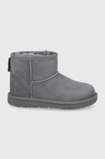 Detské semišové snehule UGG šedá farba