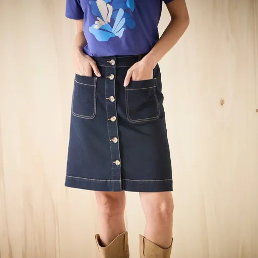 Krátka rozšírená sukňa s gombíkmi