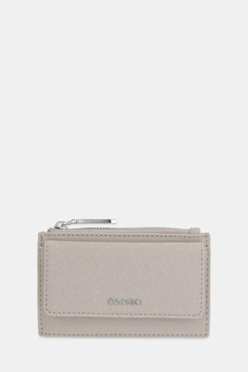 Peňaženka Calvin Klein dámska, béžová farba, LV04F1036G