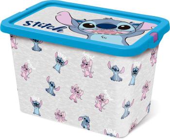 STOR Plastový úložný box s vekom Stitch 7l