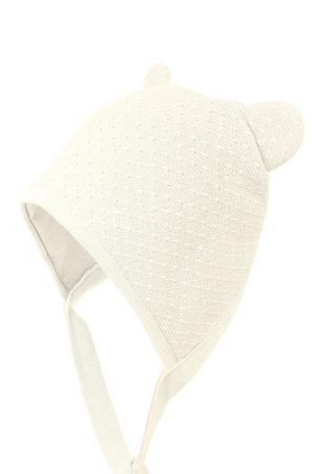 Detská čiapka Jamiks GATO béžová farba biela, z tenkej pleteniny, JWH044