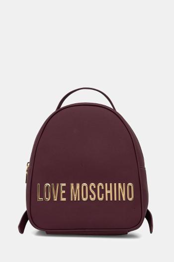 Ruksak Love Moschino dámsky, fialová farba, malý, s nášivkou, JC4197PP1NKD0552