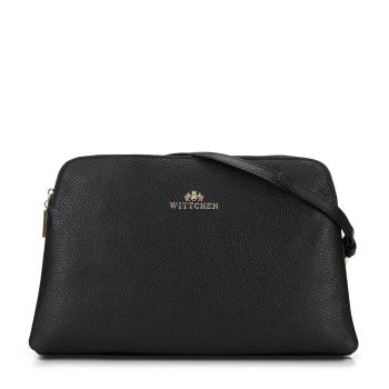 Dámska klasická dvojkomorová kožená crossbody kabelka Wittchen 29-4E-010-11