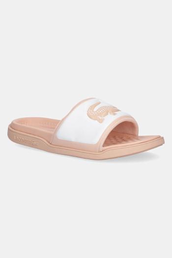 Šľapky Lacoste SERVE SLIDE DUAL oranžová farba, 49CFA0038