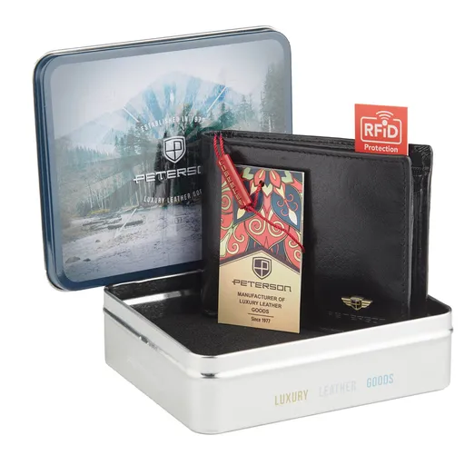 Kompaktná peňaženka s RFID ochranou - Peterson