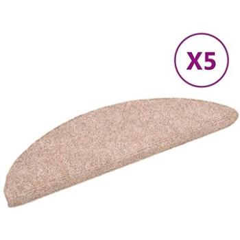 Samolepiace nášľapy na schody 5 ks hnedé 54x16x4 cm vpichované (149674)