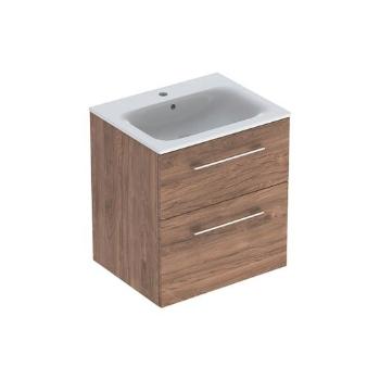 Kúpeľňová skrinka s umývadlom Geberit Selnova 60x50,2x65,2 cm v prevedení orech hickory 501.238.00.1