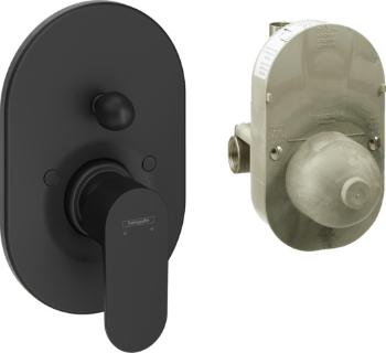 Sprchová a vaňová batéria Hansgrohe Rebris S vrátane podomietkového telesa matná čierna 72448670