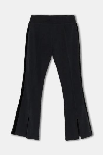 Detské tepláky EA7 Emporio Armani čierna farba, s nášivkou, 6DFP07 FJZBZ