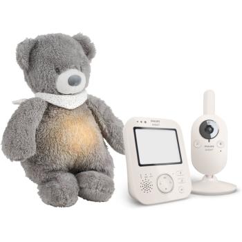 Philips Avent Baby Monitor SCD891/26+NATTOU Sleepy Bear Grey dárková sada pro miminka 0 m+