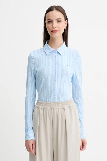 Košeľa Tommy Hilfiger biela farba, slim, s klasickým golierom, WW0WW43528
