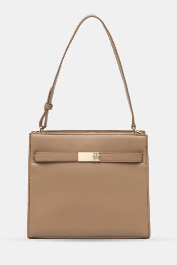 Kabelka Tommy Hilfiger béžová farba, AW0AW17182