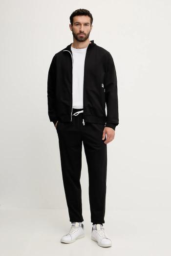 Bavlnená tepláková súprava EA7 Emporio Armani čierna farba, AF12681.7M000206
