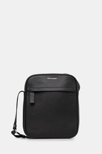 Kožená taška Trussardi čierna farba, Z590E005967N