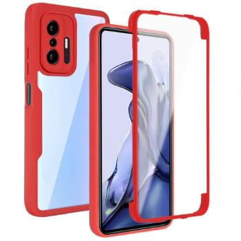 DUAL Obojstranný kryt s fóliou Xiaomi 11T / 11T Pro červený