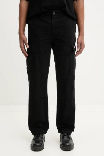 Bavlnené nohavice Dickies pánske, čierna farba, strih cargo, DK0A4YF2BLK1
