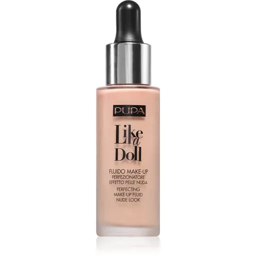 PUPA Milano Like a Doll make-up pre prirodzený vzhľad SPF 15 odtieň 020 - Light Beige 30 ml