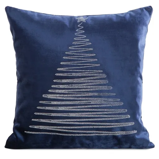 ArtFir Vianočná obliečka na vankúš ROYAL 3 | modrá 45 x 45 cm