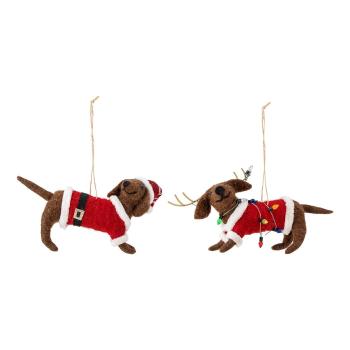 Gyapjú karácsonyfadísz készlet 2 db-os 12 cm Monty – Bloomingville