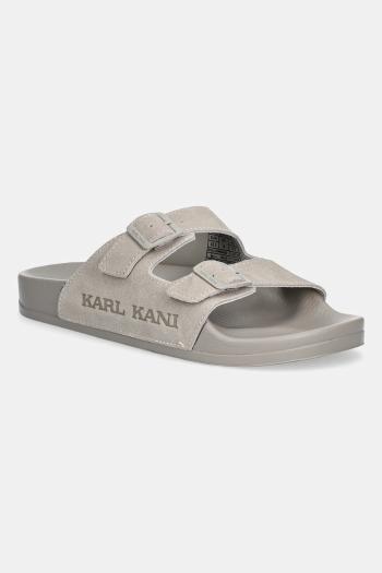 Semišové šľapky Karl Kani Kani Street Slide PRM béžová farba, PD00006206