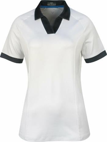 Callaway Womens Short Sleeve V-Placket Colourblock Brilliant White L Polo košeľa