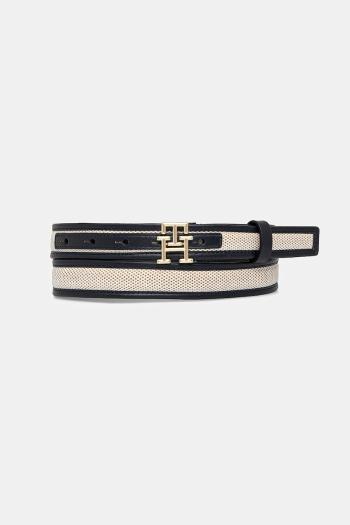 Kožený opasok Tommy Hilfiger dámsky, tmavomodrá farba, AW0AW17249