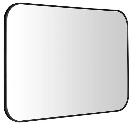 SAPHO - AROWANA zrkadlo v ráme, 100x70cm, čierna mat AWB1070