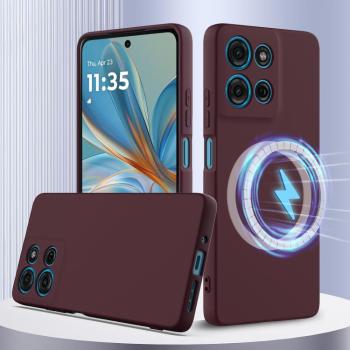RUBBER MAGSAFE Silikónový kryt pre Motorola Moto G75 5G bordový