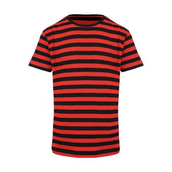 Mantis Pánske pásikavé tričko - Čierna / červená | XL