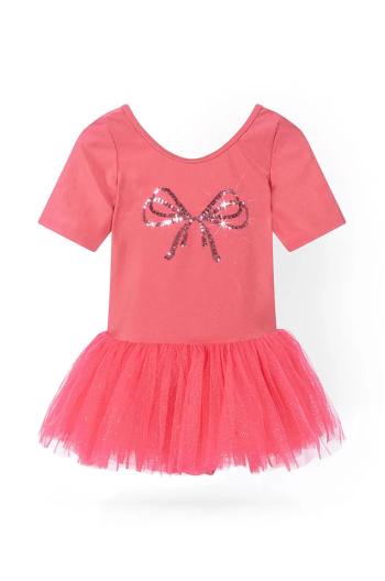 Dievčenské šaty Konges Sløjd BALLERINA SEQUIN DRESS ružová farba, mini, áčkový strih, KS101886