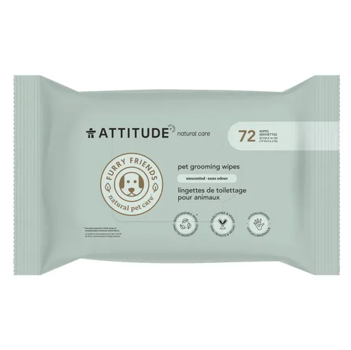 ATTITUDE Furry Friends Prírodné vlhčené čistiace obrúsky 72 ks