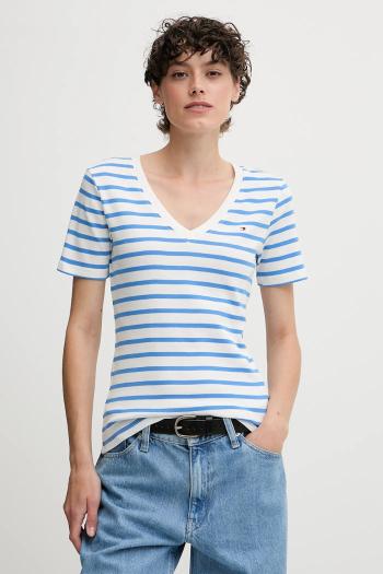 Bavlnené tričko Tommy Hilfiger dámske, biela farba, WW0WW40584
