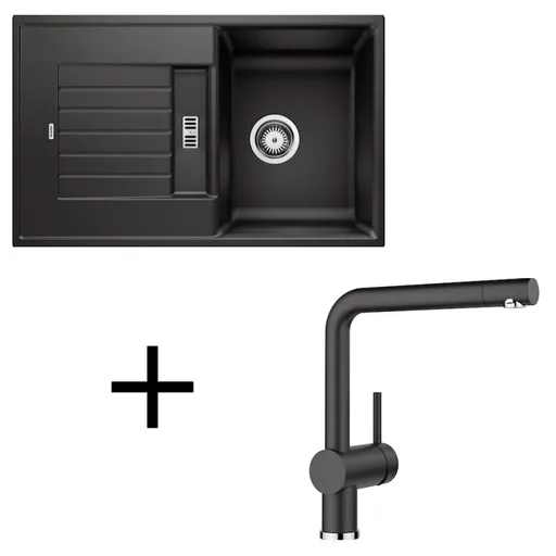 Blanco set Zia 45 S + Linus silgranit čierna