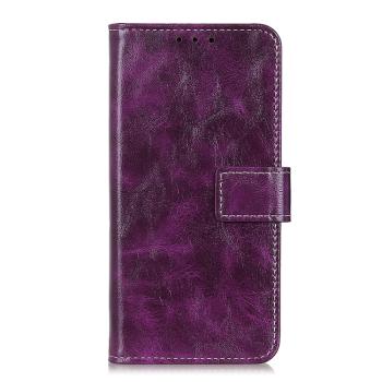 RETRO Peňaženkový obal Oppo Reno5 5G fialový