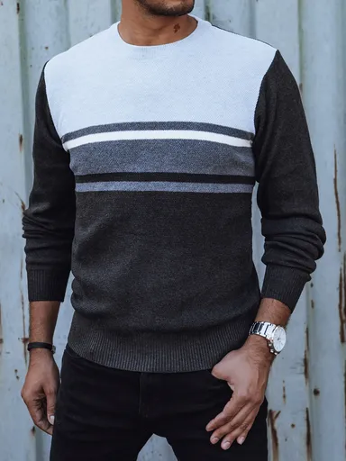 Pánsky sivý sveter Dstreet WX2204