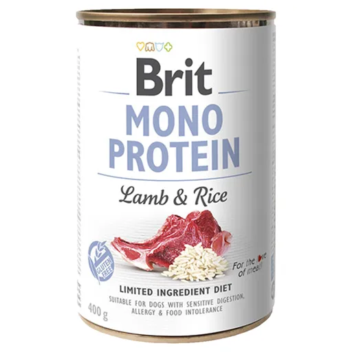 Brit MONO PROTEIN Lamb & Rice konzerva pre psov 400 g